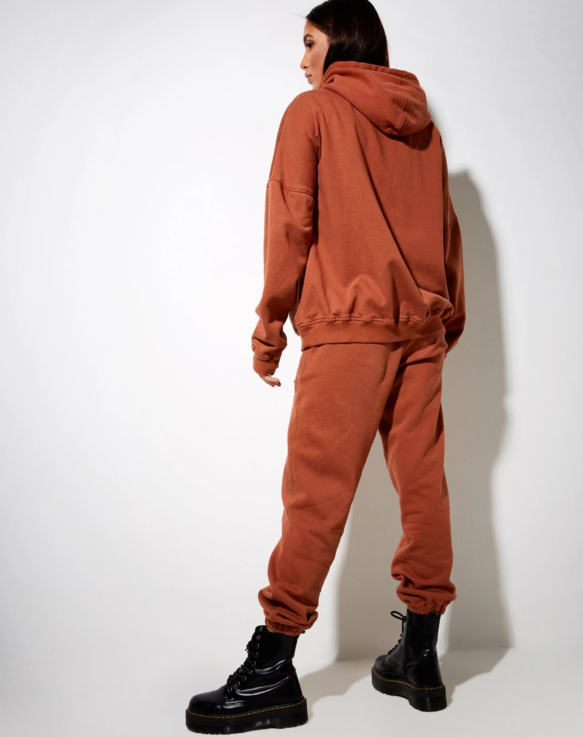 Oversize-Kapuzenpulli aus gebranntem Ziegelstein 'Be Nice' Label Embro - Image 4