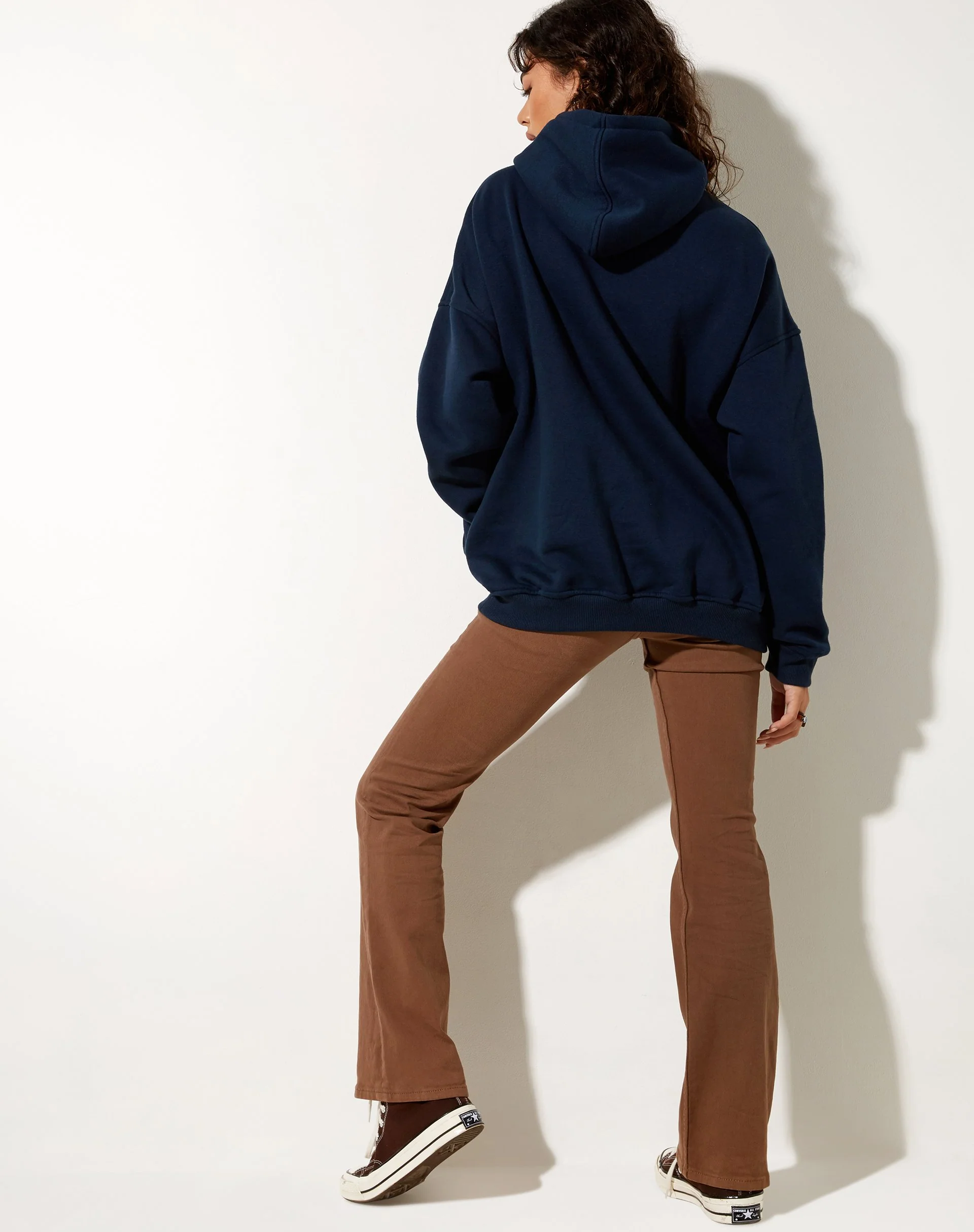 Oversize-Kapuzenpullover in Navy Pony Club Mix Embro - Image 5