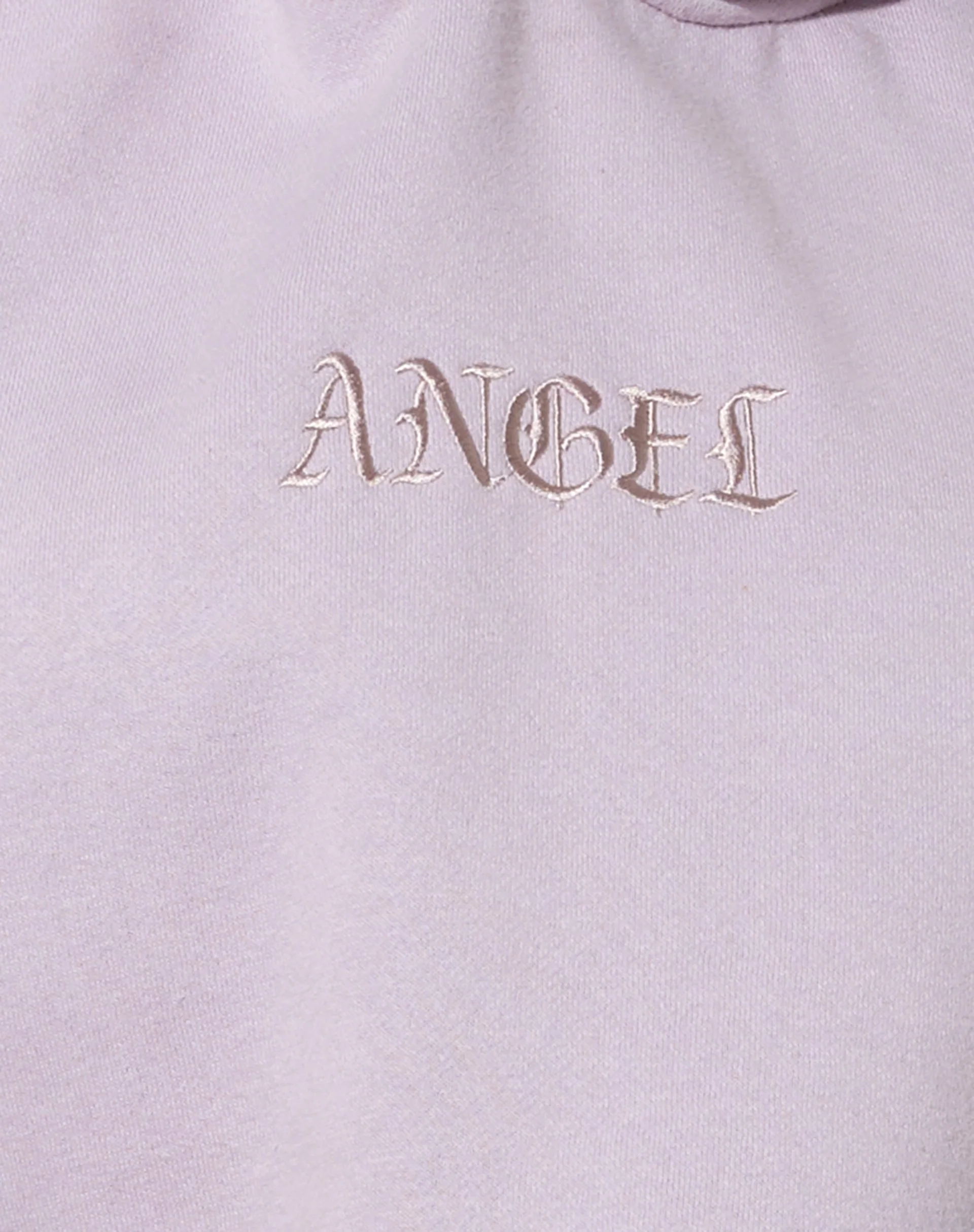 Kapuzenpullover in Übergröße mit violetter 'Angel'-Stickerei - Image 5