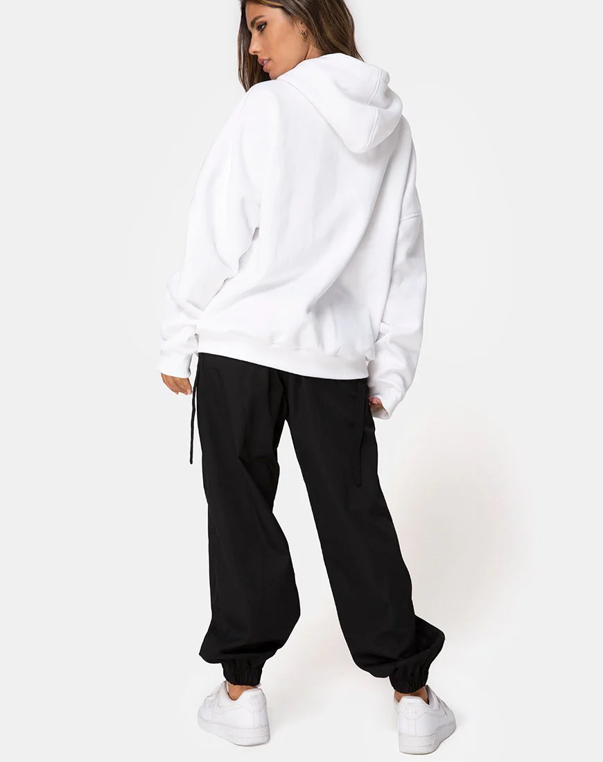 Oversize-Kapuzenpulli aus weißem I Want it Embro - Image 4