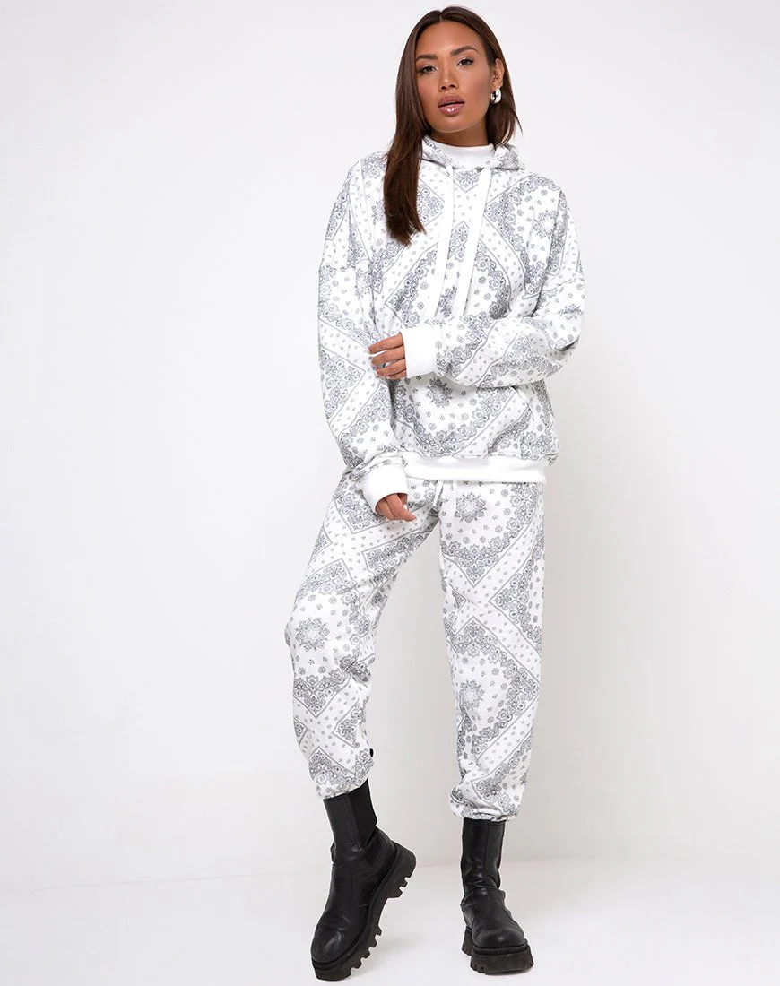 Oversize-Kapuzenpulli in Bandana Ecru Platzierung - Image 5