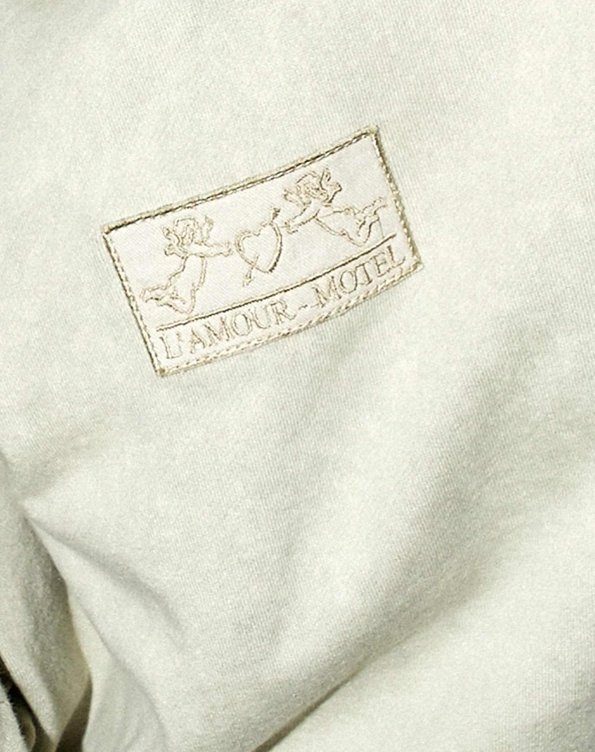 Oversize-Kapuzenpullover in Ecru Cherub L'Amour Label Embro - Image 8