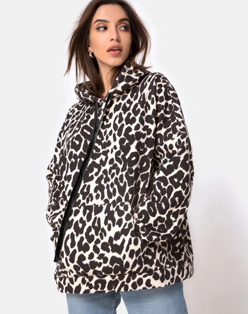 Oversize-Kapuzenpullover in Übergröße Jaguar