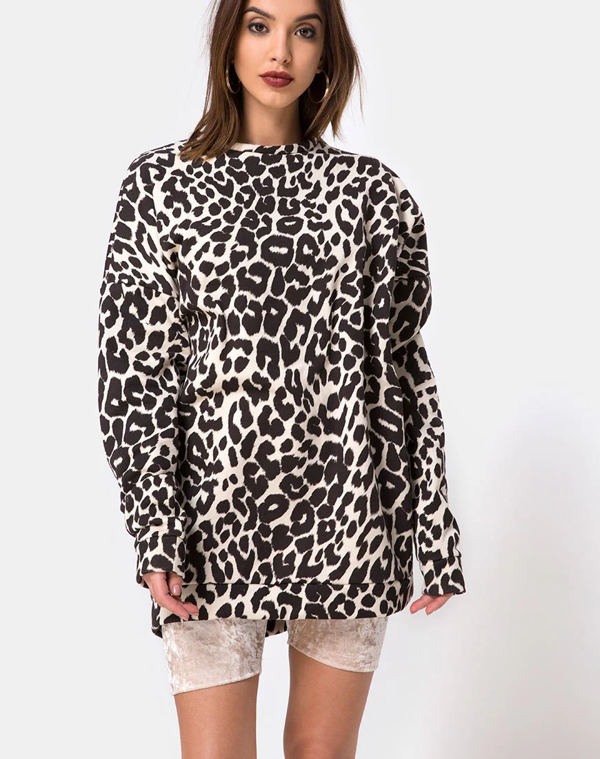 Übergroßes Sweatshirt in Übergröße Jaguar