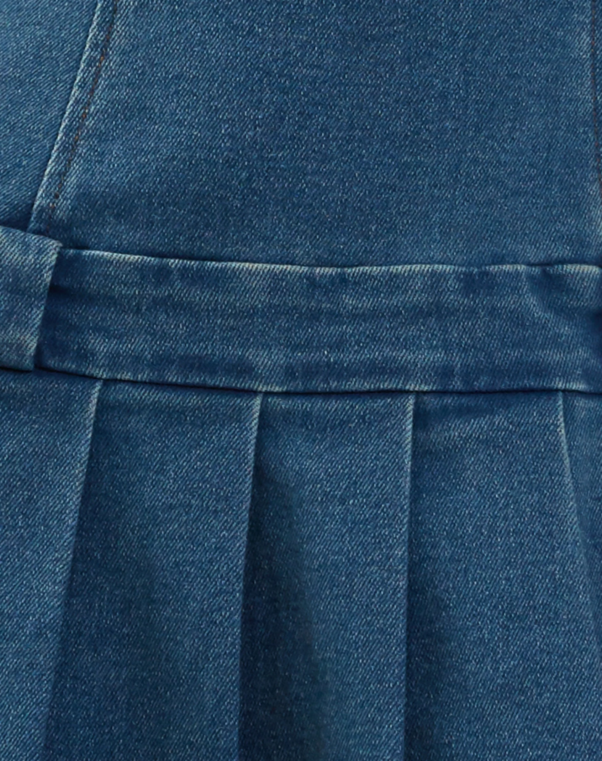 Pajaya Denim Bandeau-Minikleid in blauer Waschung - Image 8