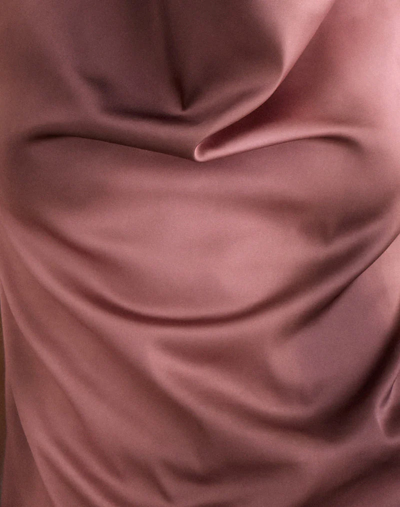 Palawa Top mit asymmetrischem Saum in Wasserfarben-Maroon - Image 6