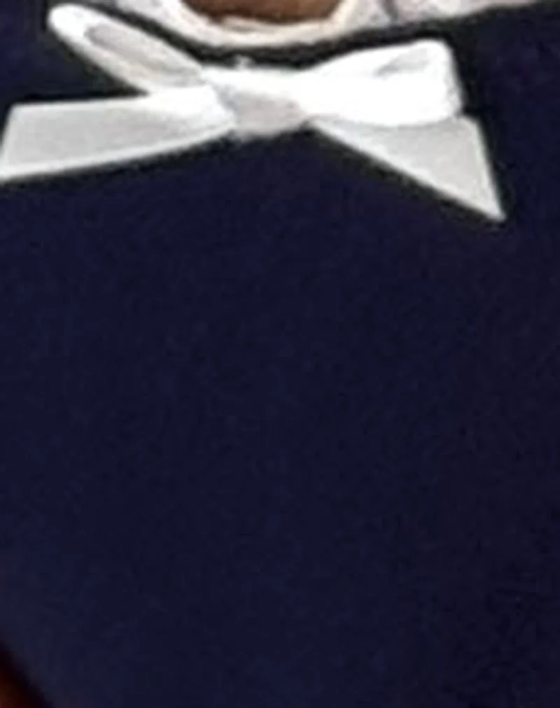 Pali Bikinioberteil in Mitternachtsblau mit Broderiebesatz - Image 6