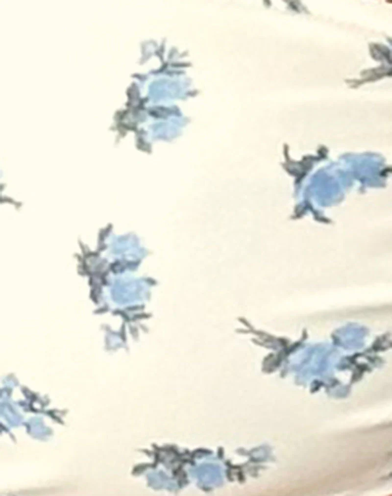Pali Bikini-Oberteil in Blau Cluster Floral mit Picot-Besatz - Image 5