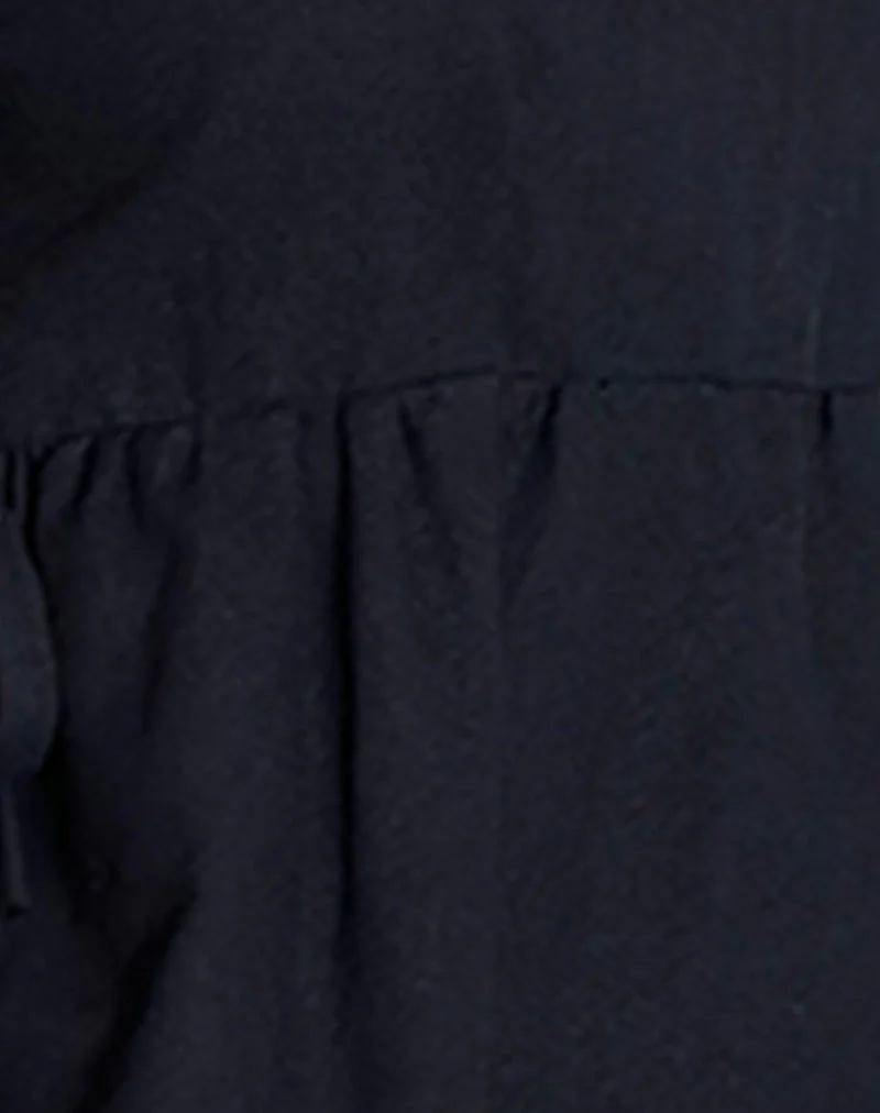 Palsi Tie Side Ärmelloses Top in Schwarz - Image 6