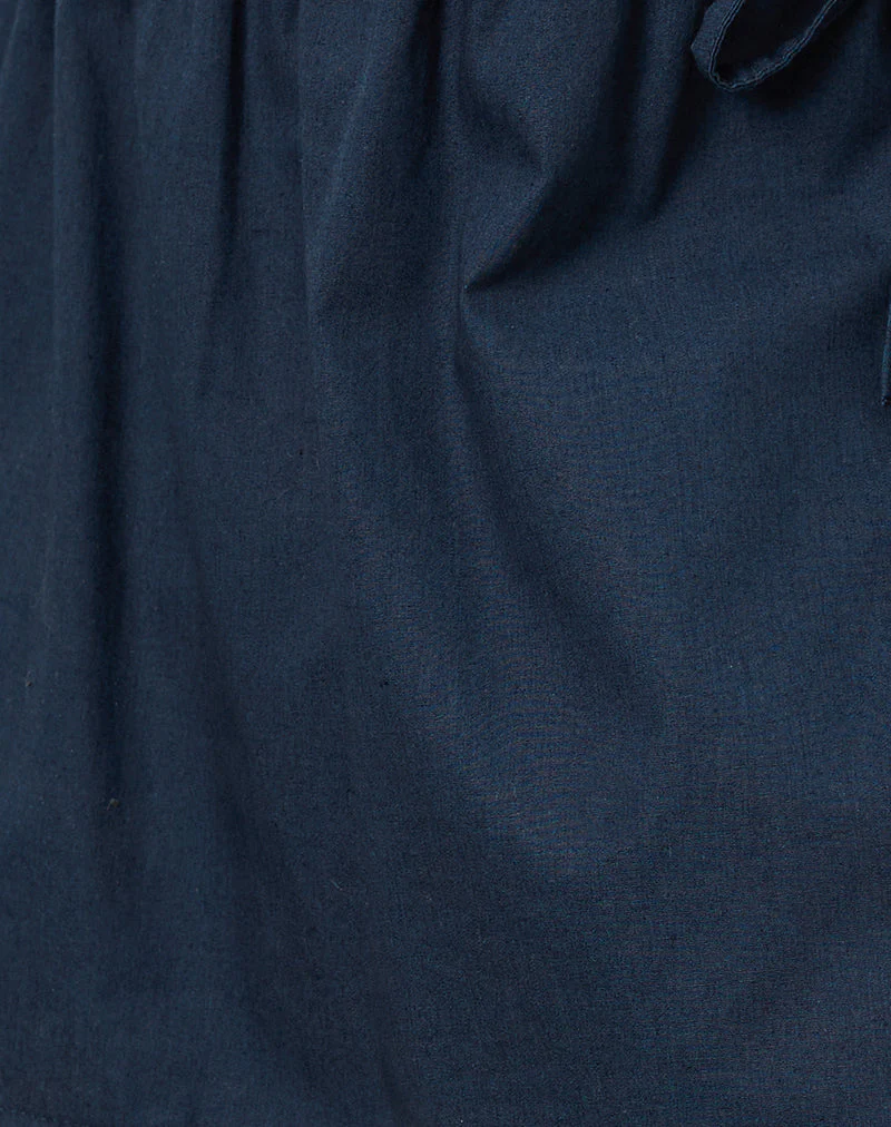 Palsi Tie Side Vest Top in Marineblau - Image 6