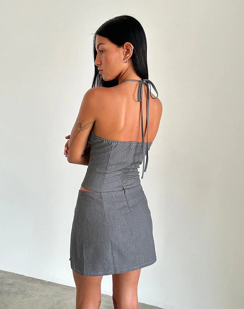 Pamela Minirock in Tailoring Anthrazit - Image 3