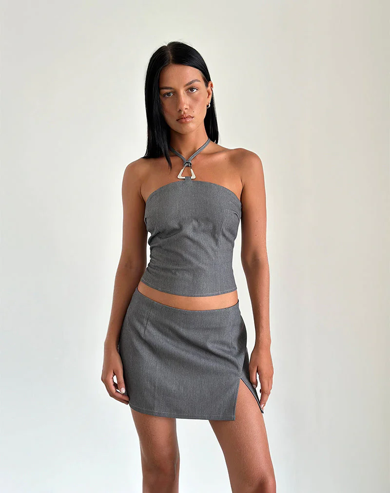 Pamela Minirock in Tailoring Anthrazit - Image 4