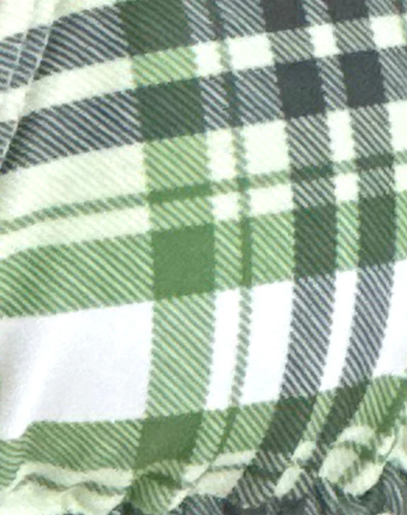 Pami Bikinioberteil in Grün Tartan - Image 6