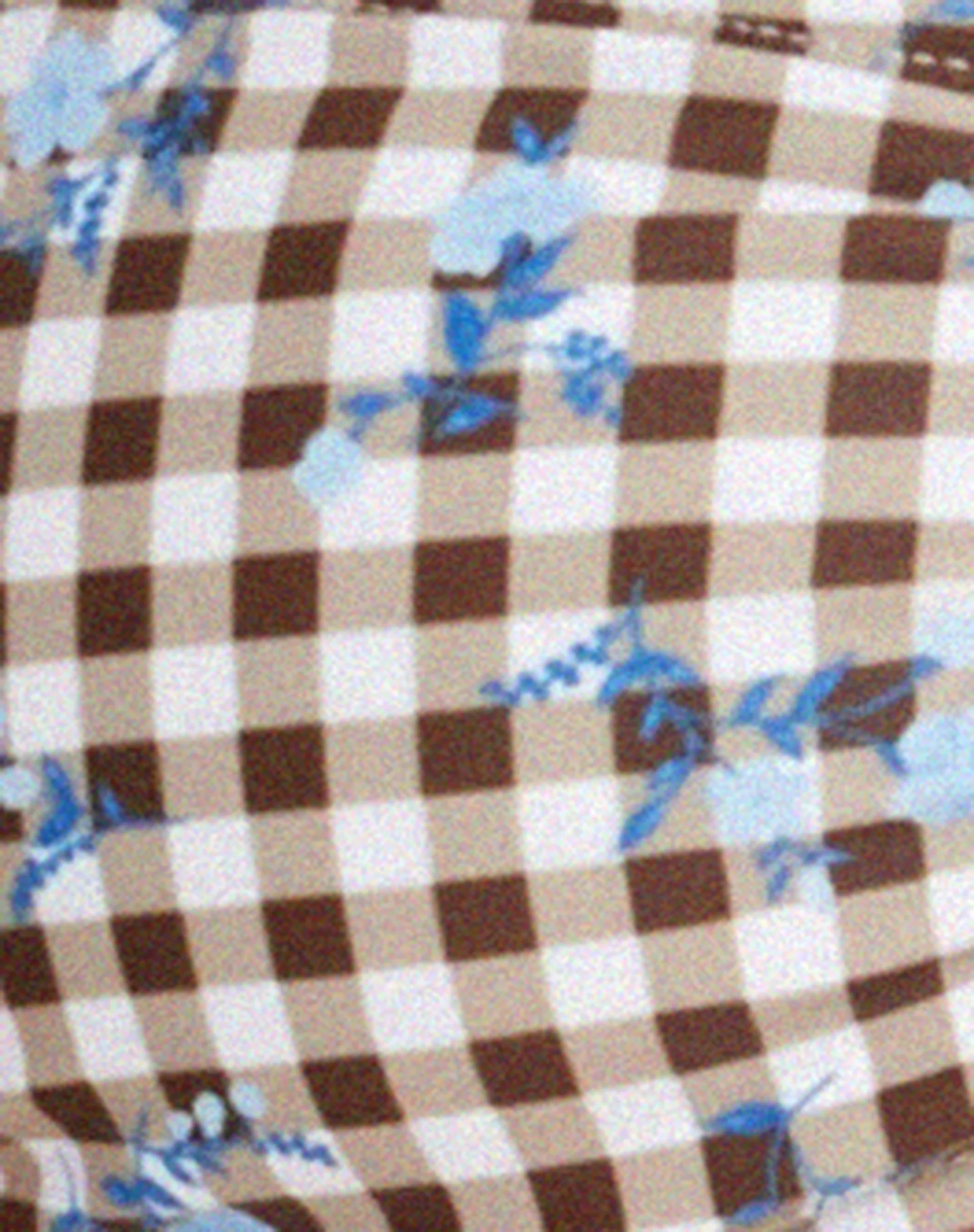 Panave Bikinioberteil mit Gingham-Blumen in Braun - Image 8