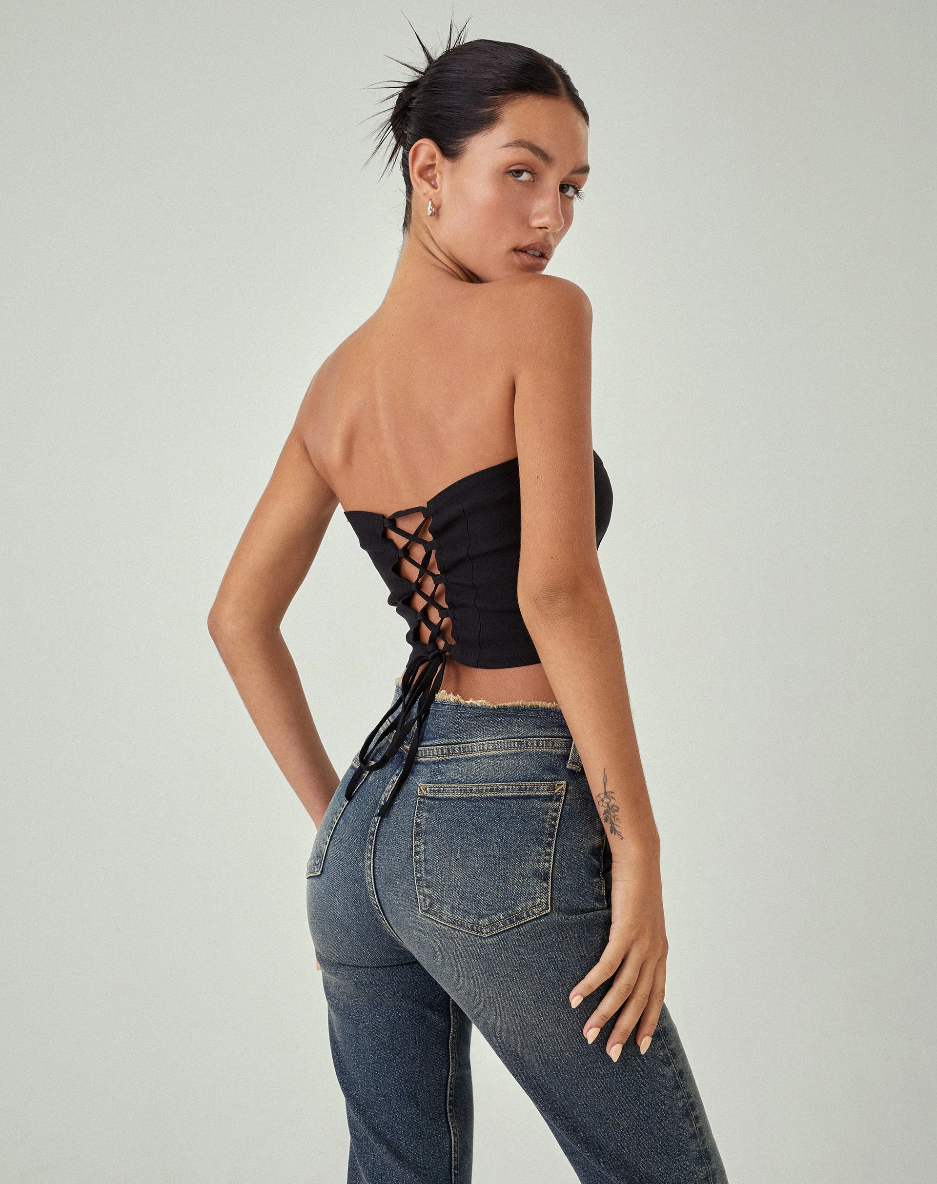 Panilka Bandeau-Top in Schwarz - Image 3