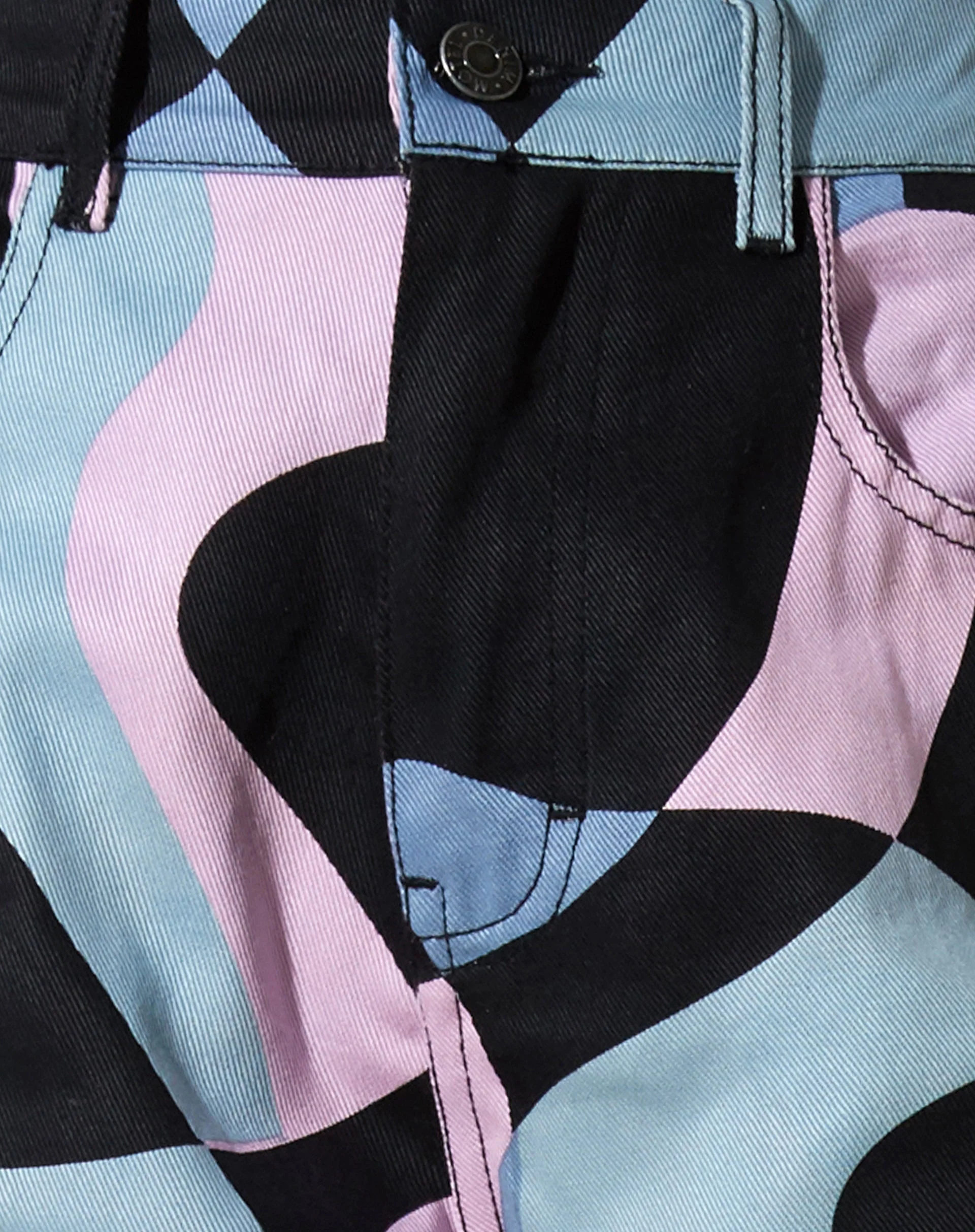 Parallel Jeans in abstraktem Lila - Image 7