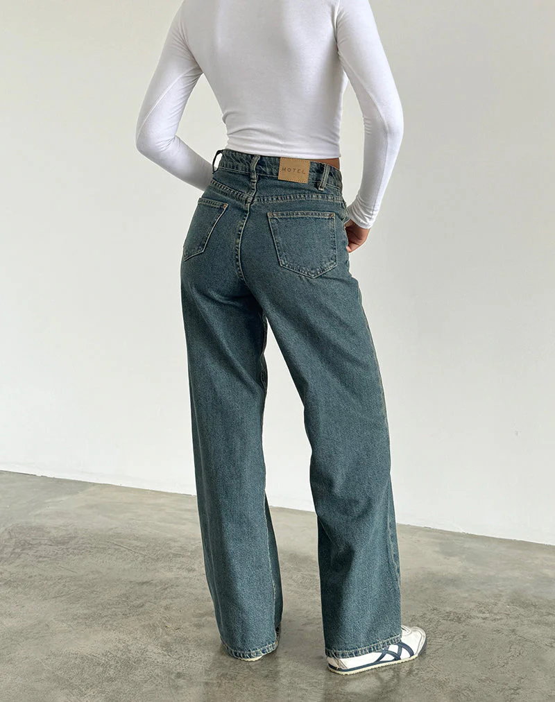 Parallel Jeans in Braun und Blau Acid - Image 3