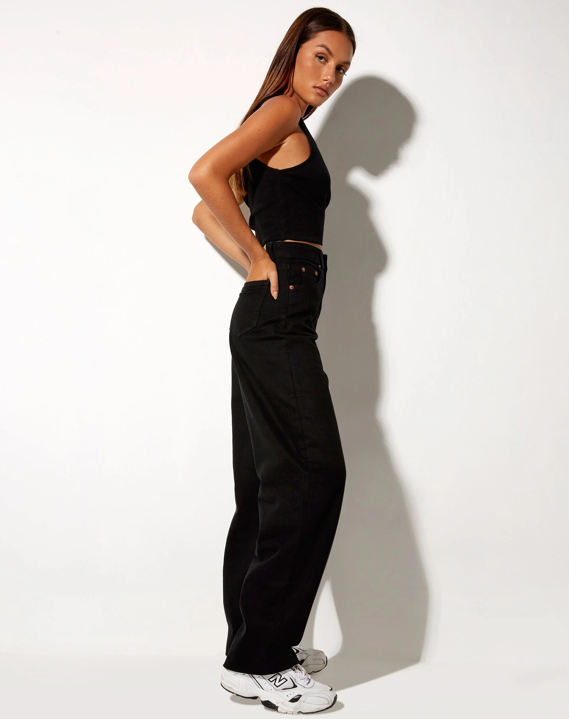 Parallel Jeans in Rinse Black Wash - Image 5