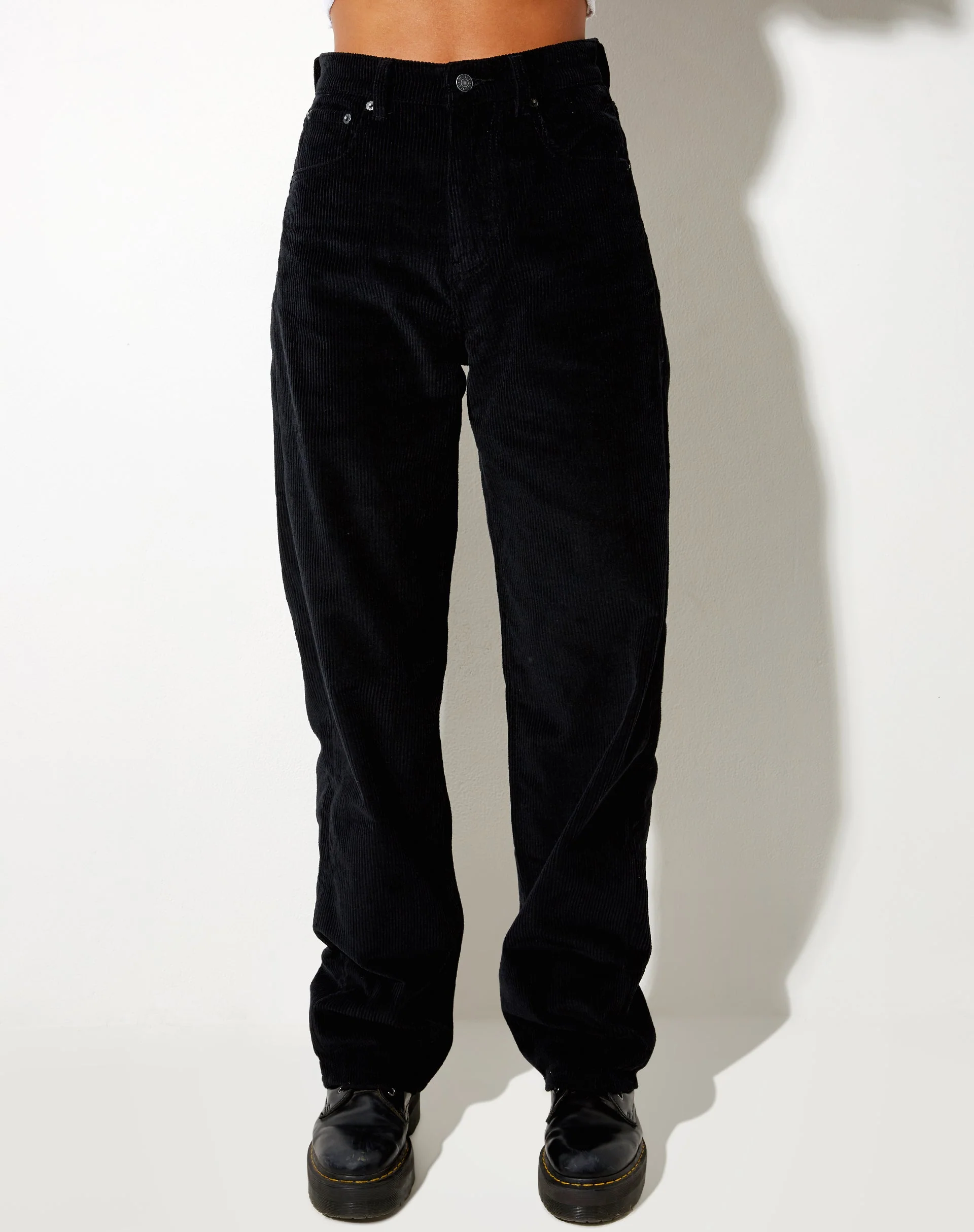 Parallel Jeans aus Cord Schwarz - Image 2