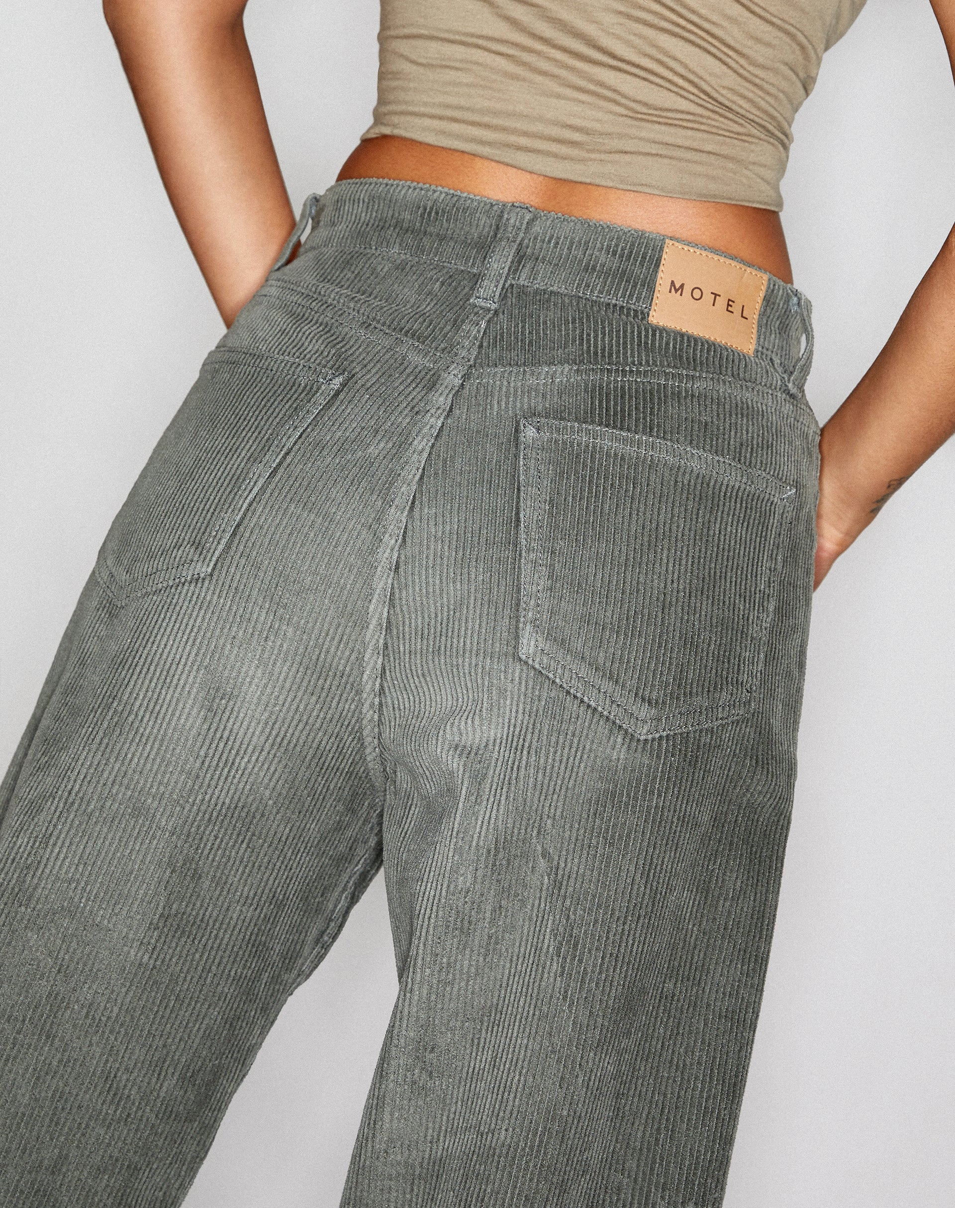 Parallel Jean in Cord Olive - Image 6