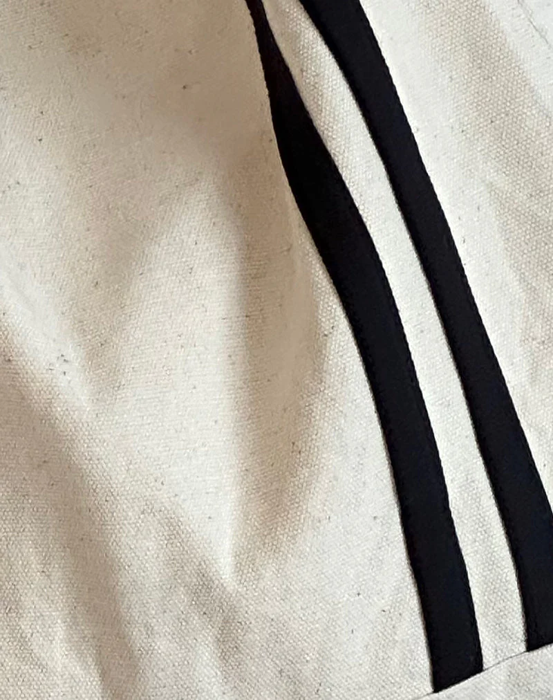 Pardi Canvas Tasche in Ecru mit schwarzem Streifen - Image 4