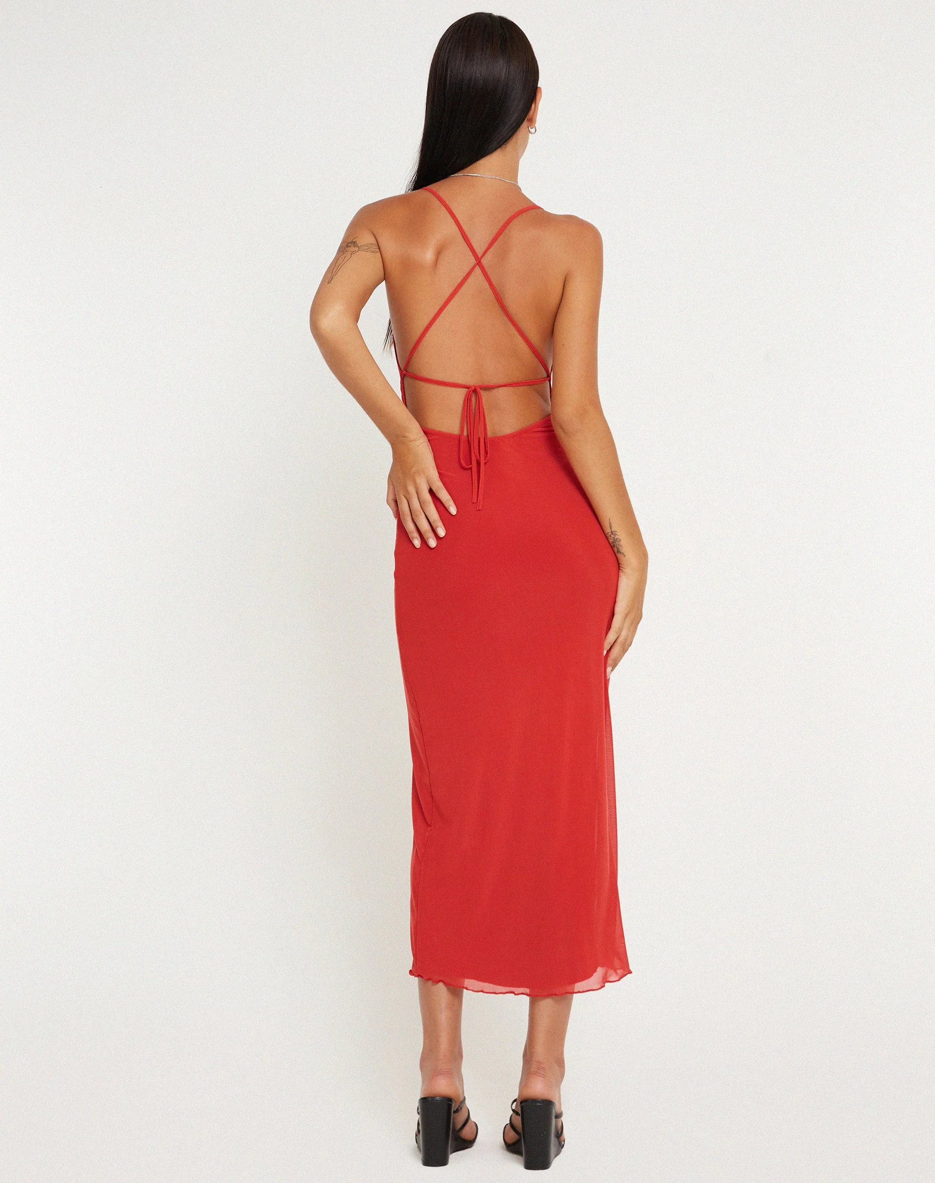 Pavira Maxikleid in Rot Lehm - Image 4