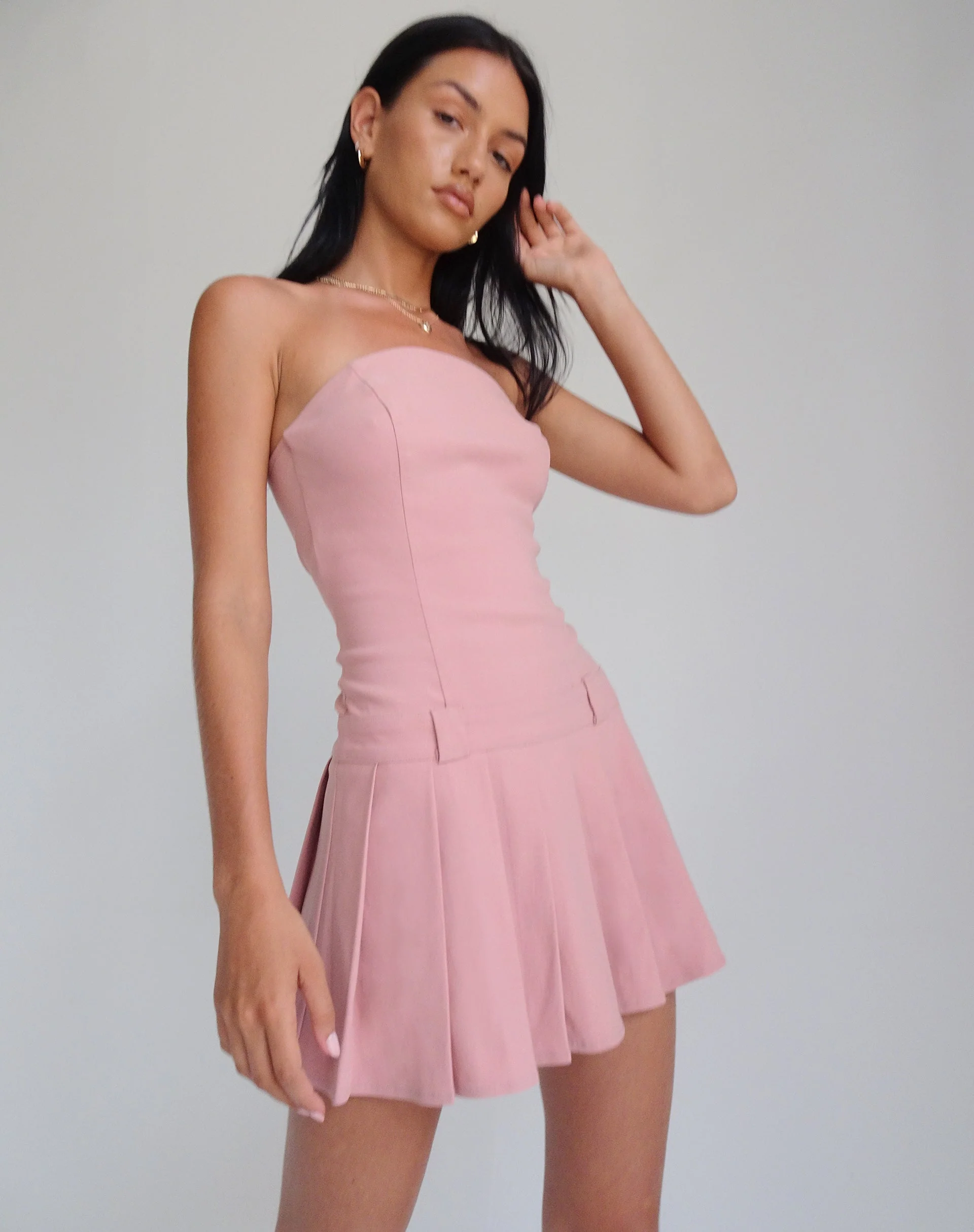 Payoda Bandeau-Minikleid in Rosa