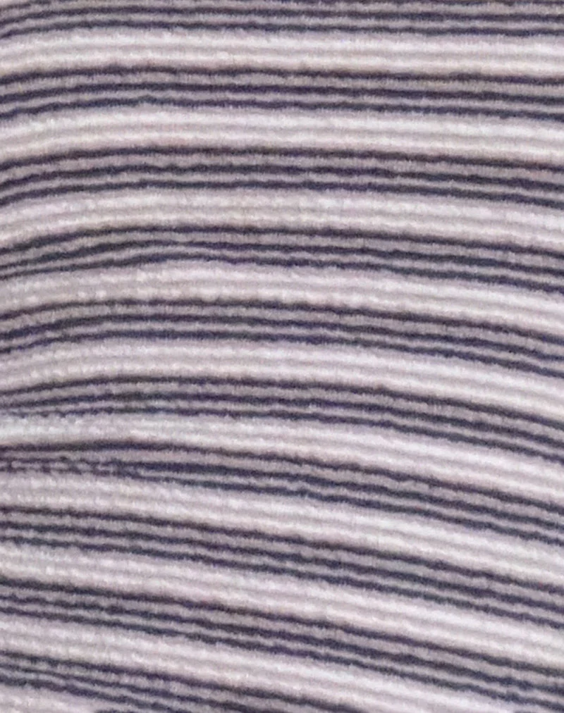 Peggy Bandeau-Top in Mauve, Dunkelgrau und Elfenbein gestreift - Image 6