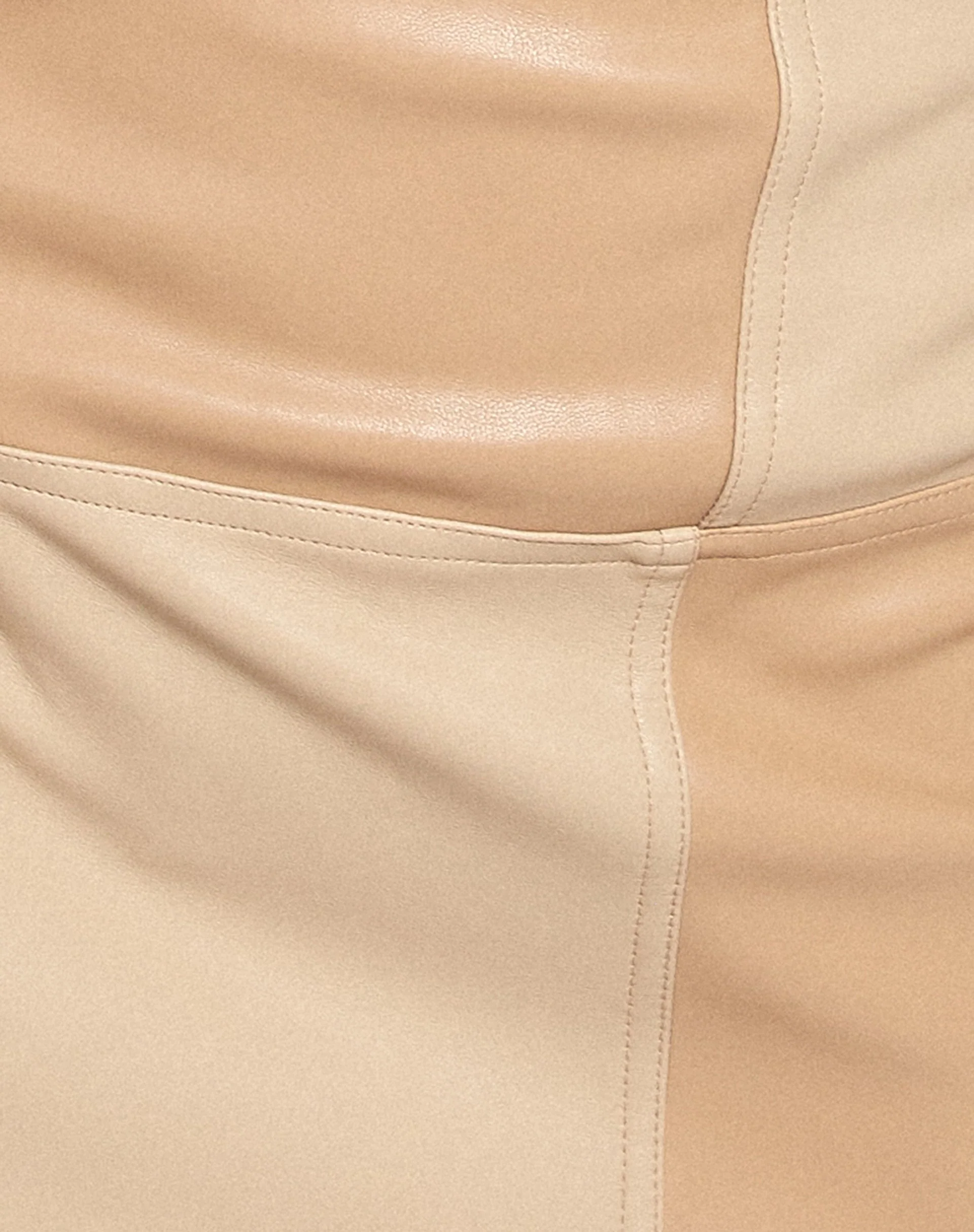 Peillo Minirock aus PU Tan Creme - Image 6