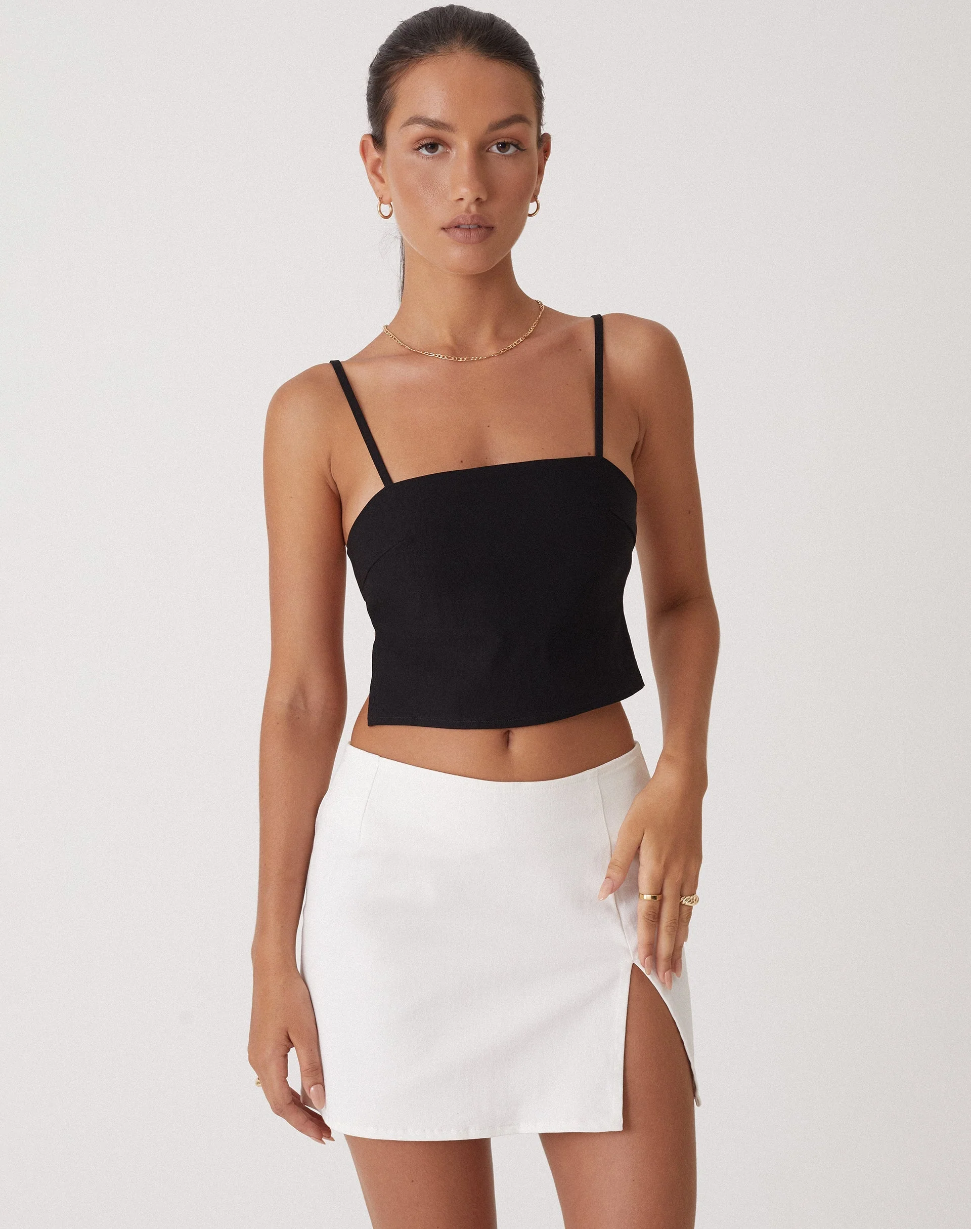 MOTEL X OLIVIA NEILL Pelma Minirock aus Twill Weiß - Image 3