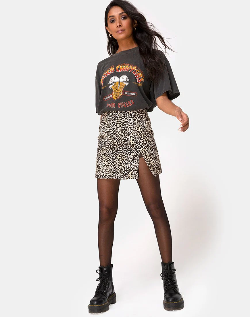 Pelmet Minirock in Rar Leopard Braun - Image 3