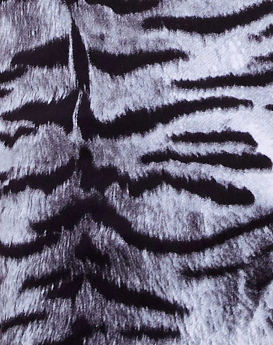 Pelmet Minirock in Tiger Full Silver Platzierung - Image 6