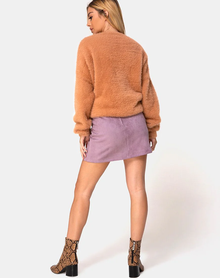 Pelmo-Rock aus Wildleder lila - Image 4