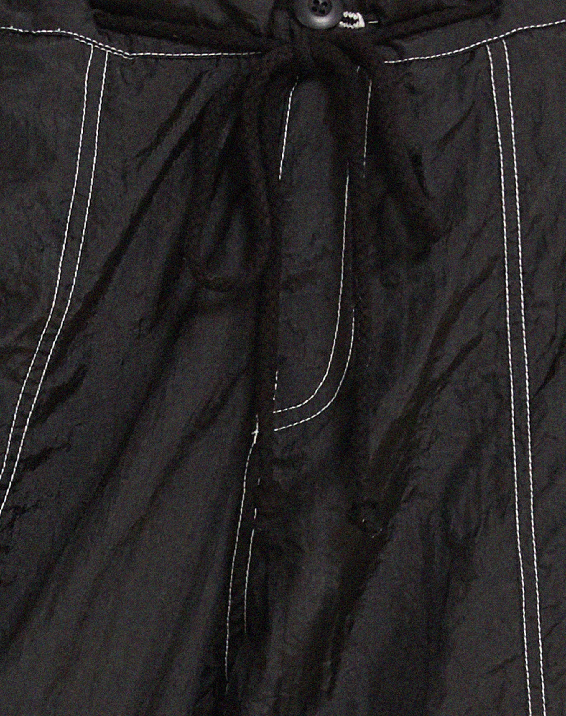 Phil Low Waist Trouser in Schwarz mit weißer Steppnaht - Image 6