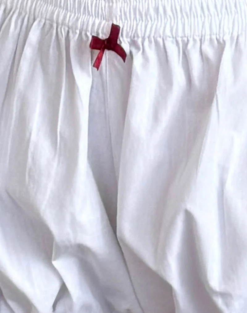Picuta Brief Shorts in Weiß mit rotem Rand - Image 6