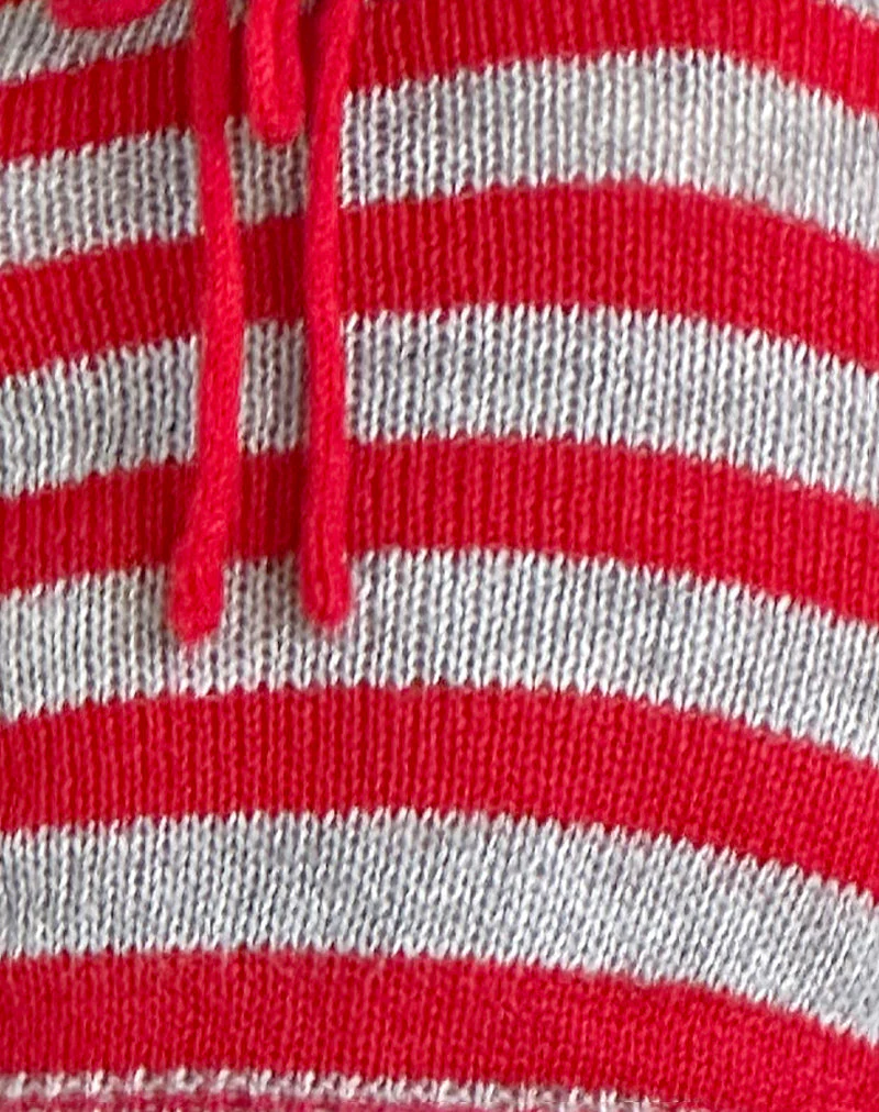 Pihla Tube Top in Rot und Grau gestreift - Image 6