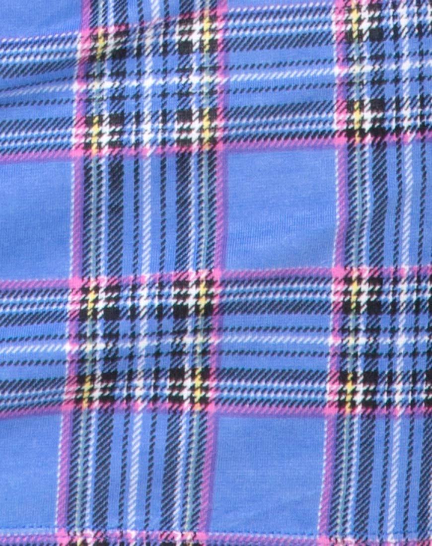 Piper Bodycon Kleid in 90'S Karo Blau Rosa - Image 5