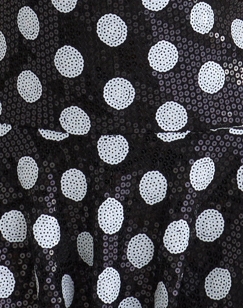 Pipo Minikleid aus Polka-Pailletten Monochrom - Image 6