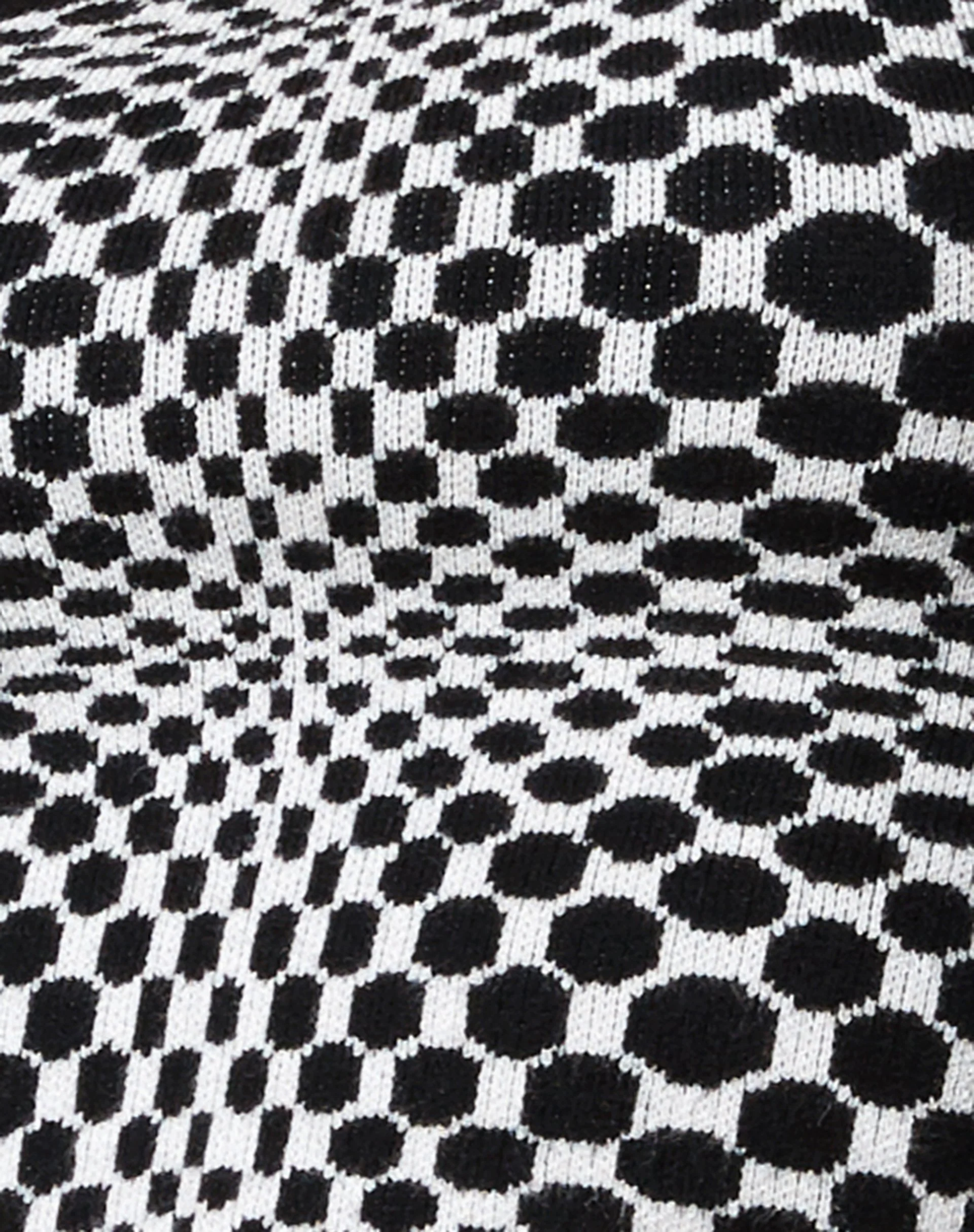 Pipon Crop Top in monochromer Quadratoptik Schwarz-Weiß - Image 5