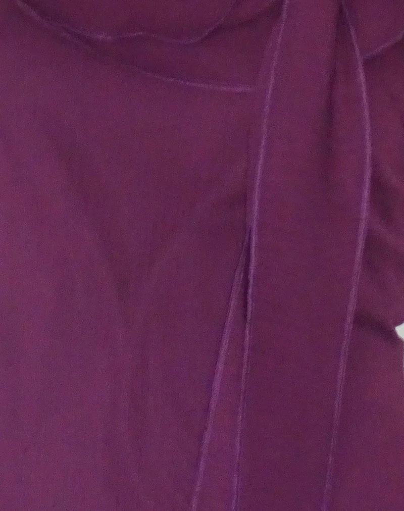 Piro Oberteil aus Chiffon Aubergine - Image 6