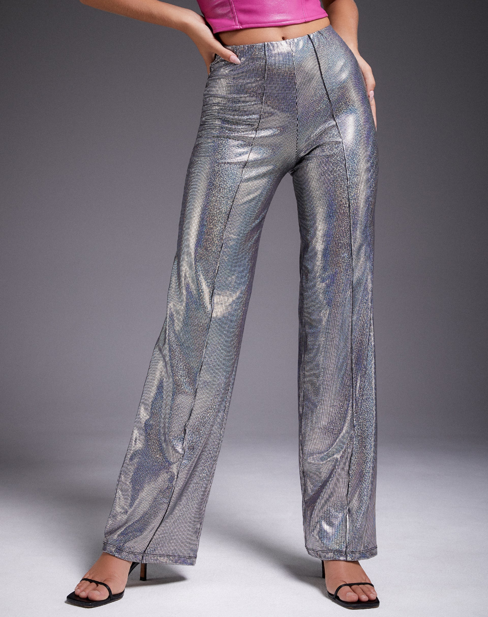 Pista-Hose in holografischem Silber - Image 4