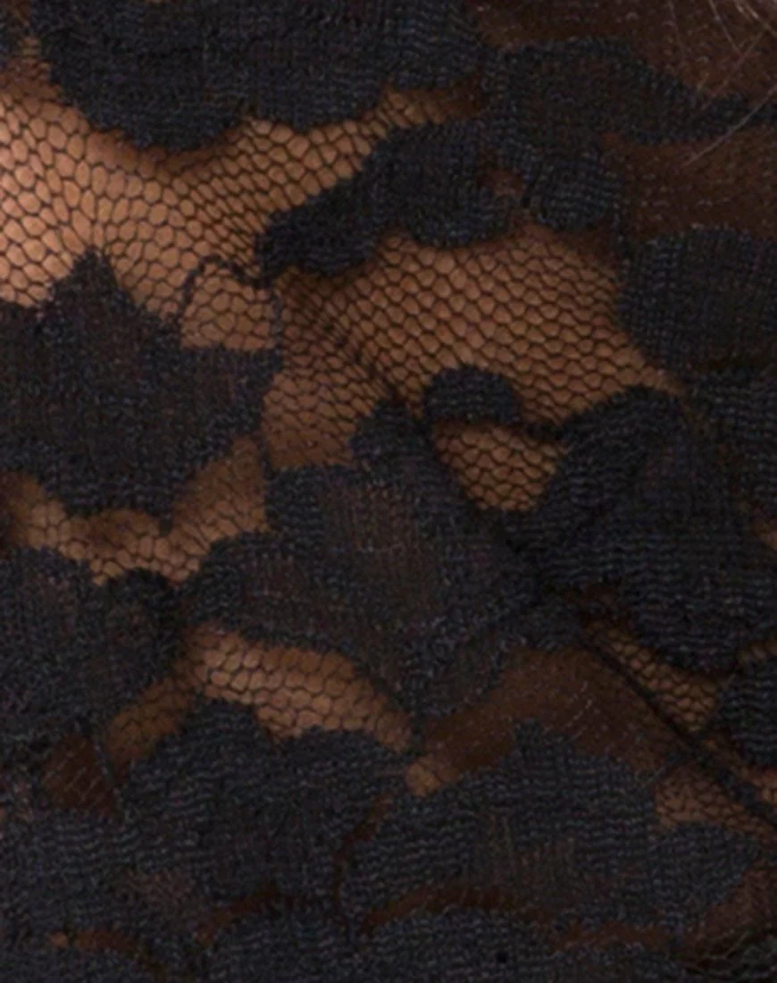 Porque Top aus Spitze Schwarz - Image 5