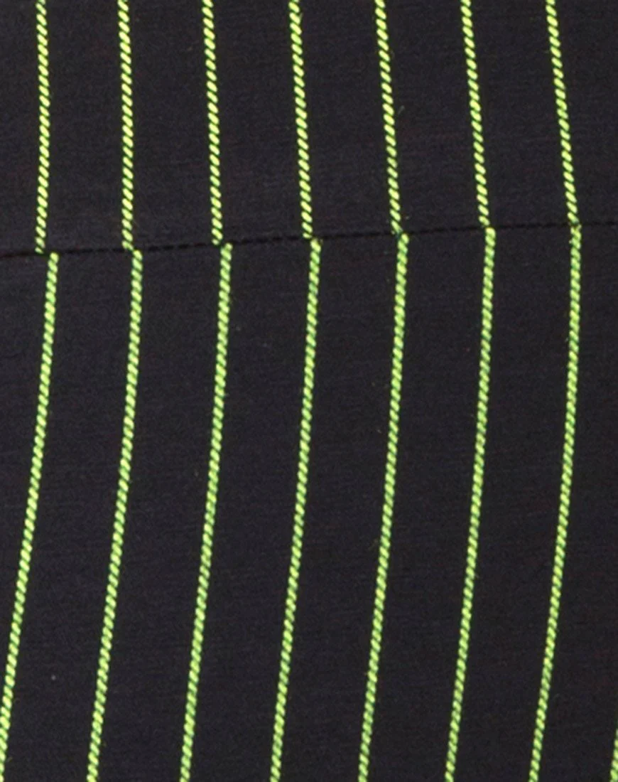 Poton Cutout Unitard in Neon Nadelstreifen - Image 5