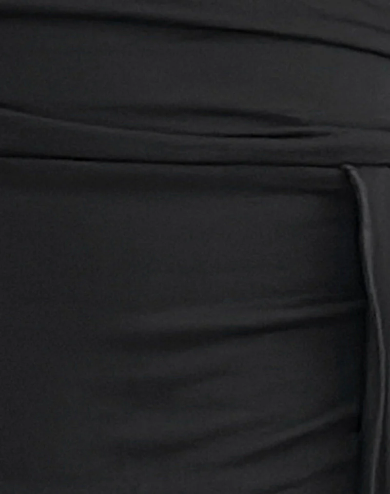 Prilla Halterneck Top in Cupro Black - Image 6