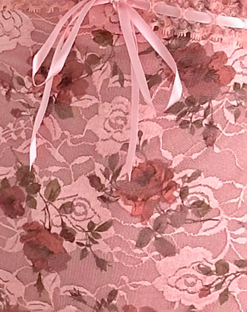 Prinsa Kleid in Rosa Spitze Floral Bloom - Image 6