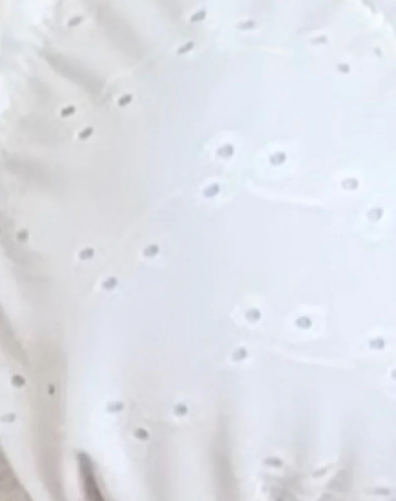 Pumyla Bikinioberteil mit Rüsche in Broderie Weiß - Image 7