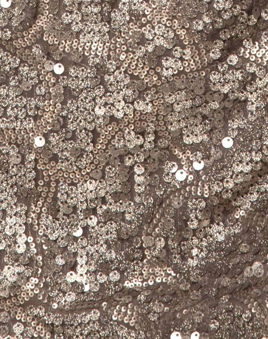 Purpura Kleid aus Glitzerpailletten in Antikgold - Image 5