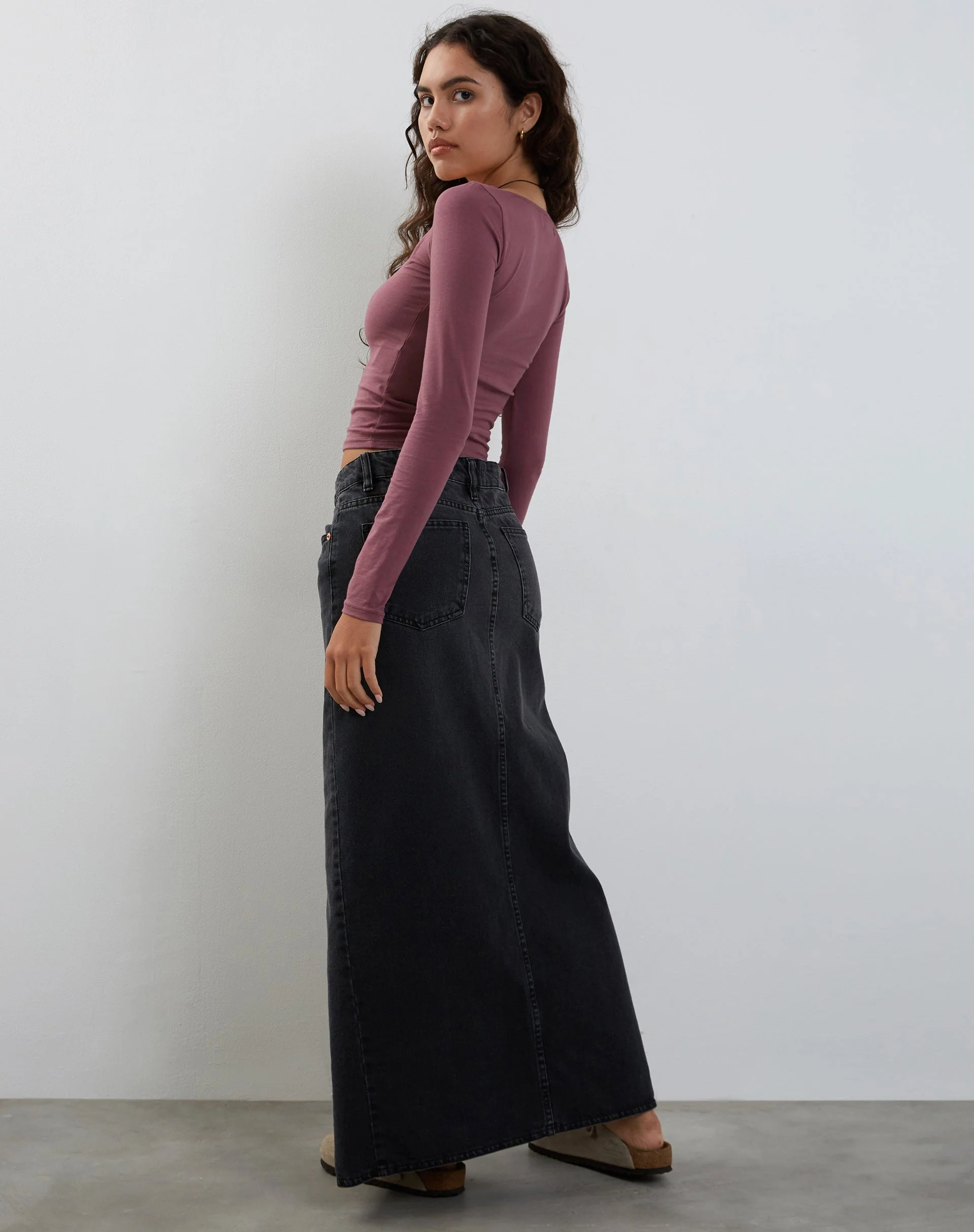 Quebon Langärmeliges Top in Mauve - Image 4