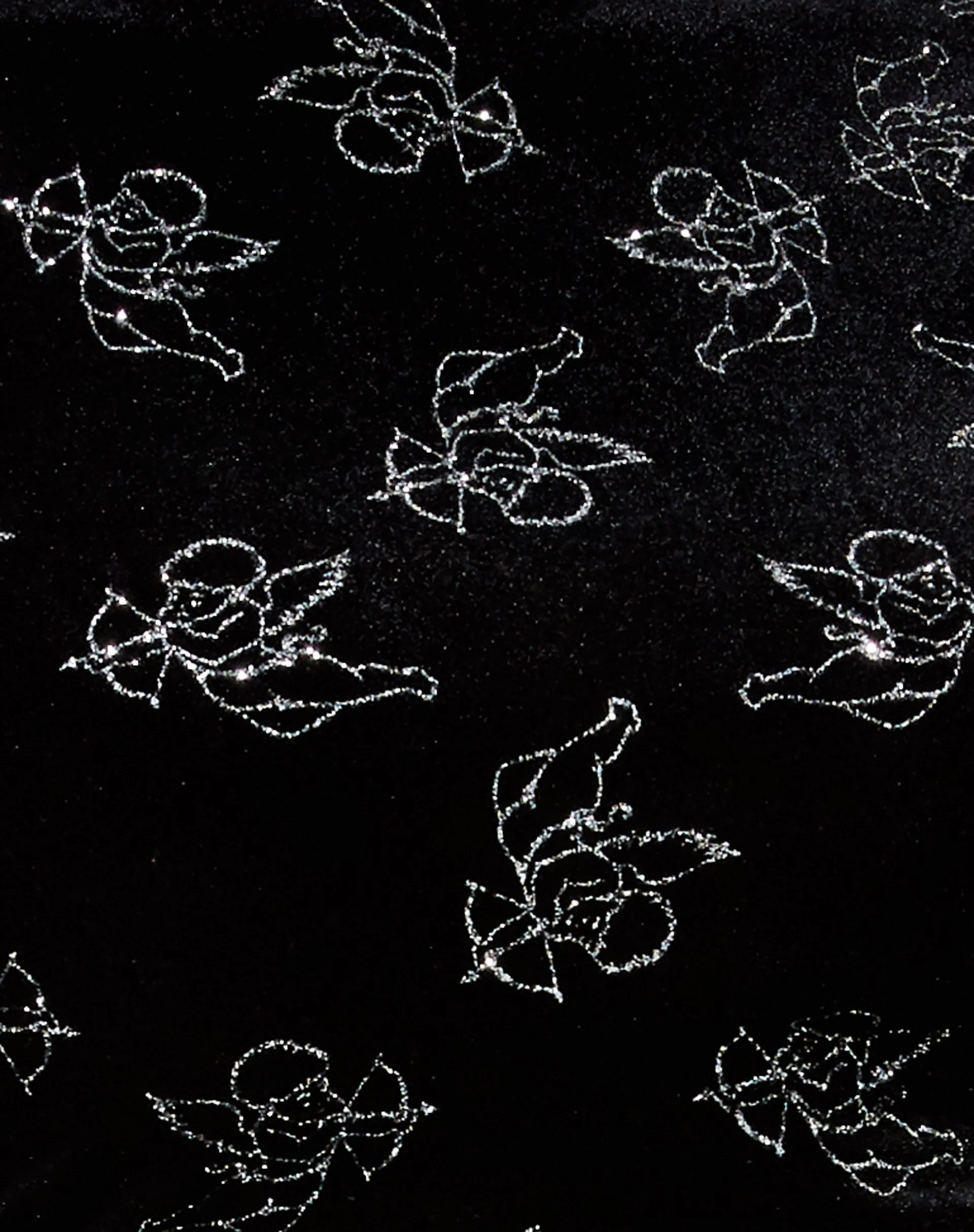 Quelia Crop Top in Schwarz Cupid Stamp Silber - Image 5