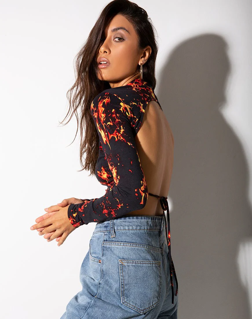 Quelia Crop Top in Feuer - Image 3